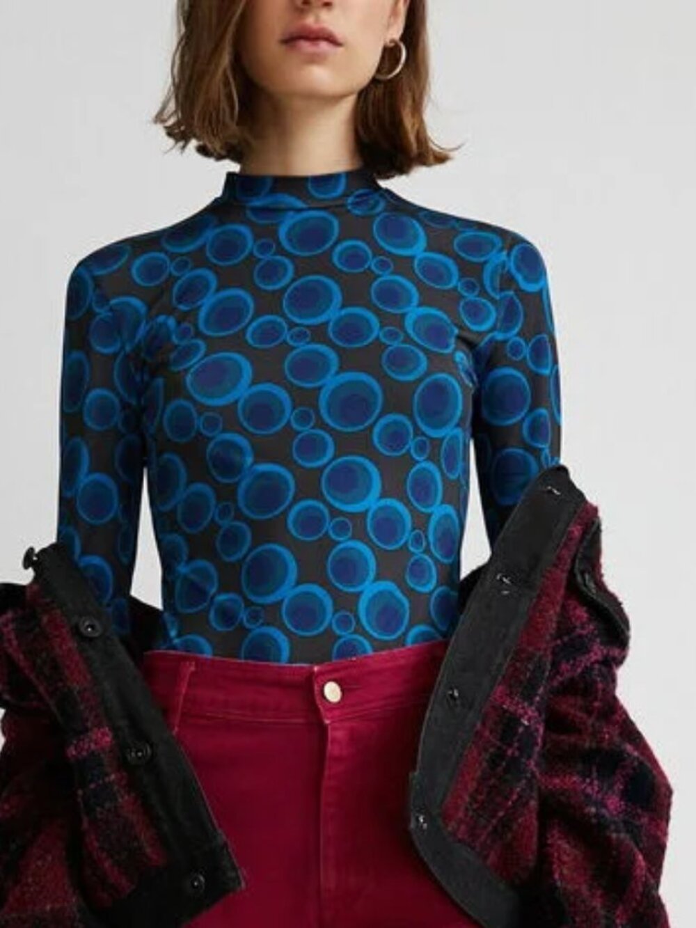 DESIGUAL Slim roll-neck bodysuit M